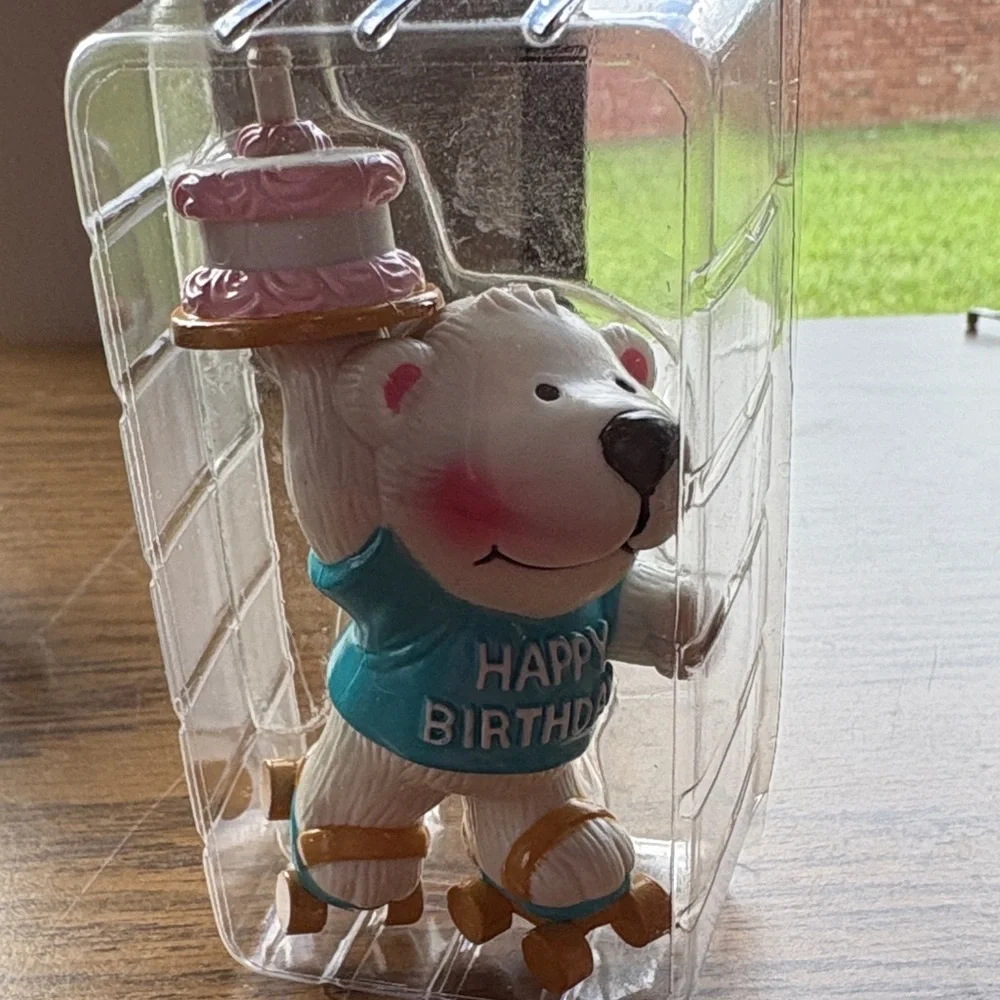 Avon Happy Birthday Bear Cake Topper with Blue Shirt